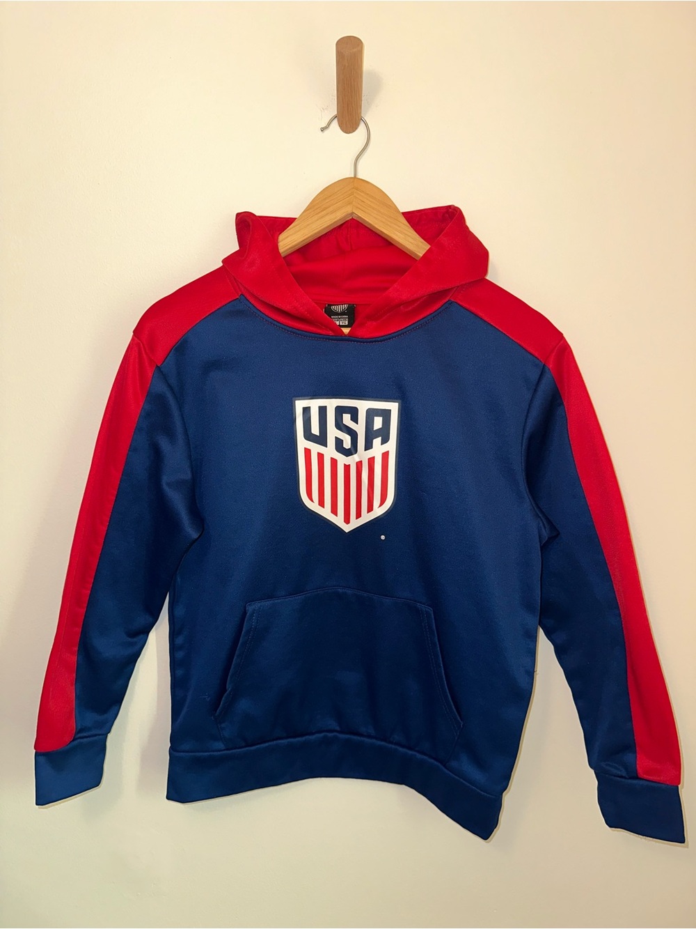 USA Soccer Youth Large Pullover Hoodie Sweatshirt
